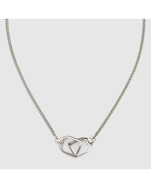 Gucci Metallic Staffa Pendant Necklace