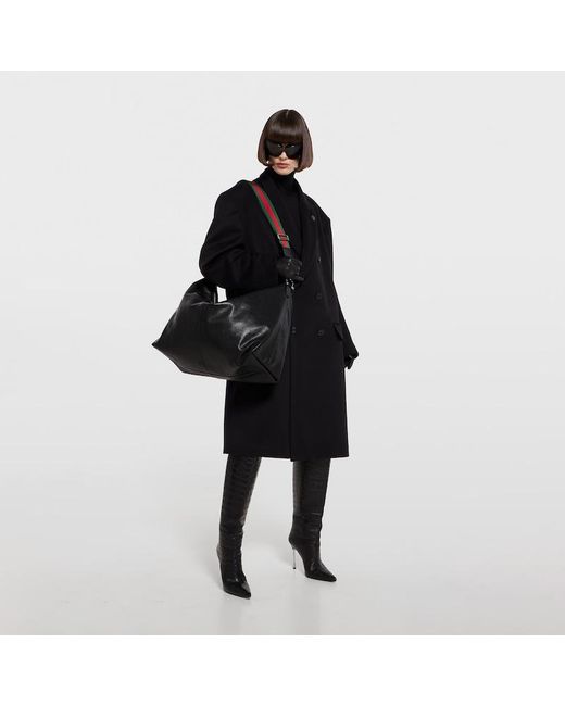 Gucci Black Brera Large Crossbody Bag, Leather for men