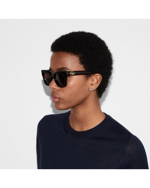 Gucci Brown Round Frame Sunglasses