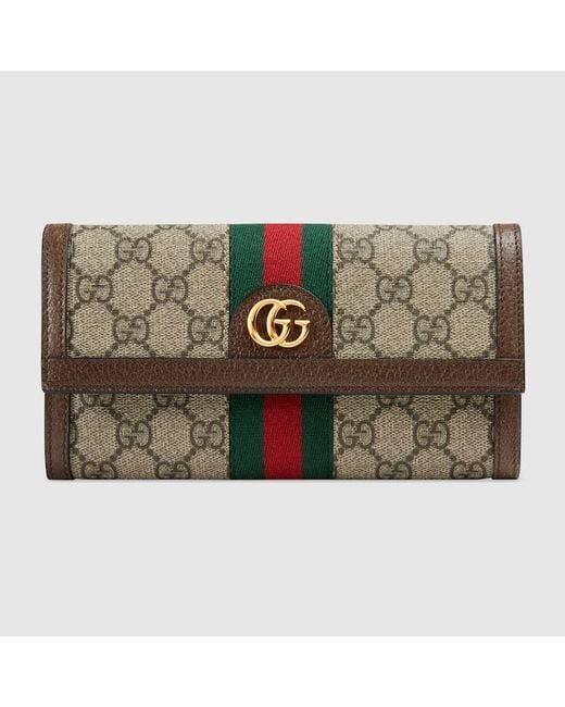 Gucci Multicolor Ophidia Continental Brieftasche Mit GG