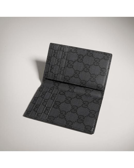 Gucci Black Card Case With Metal Tag for men