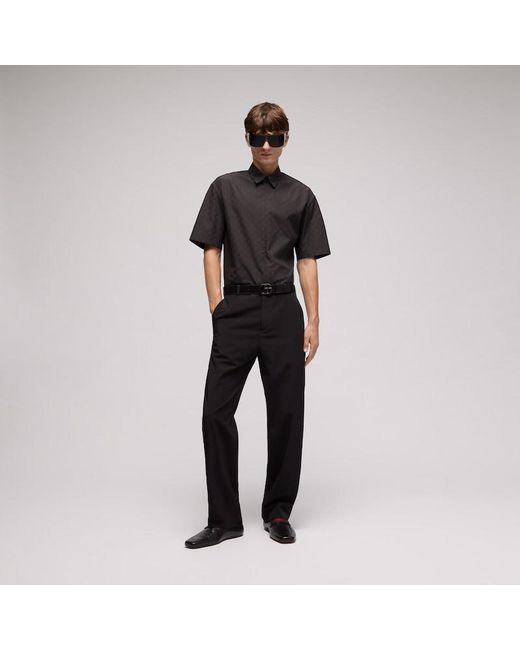 Gucci Black Loafer With Web, Leather