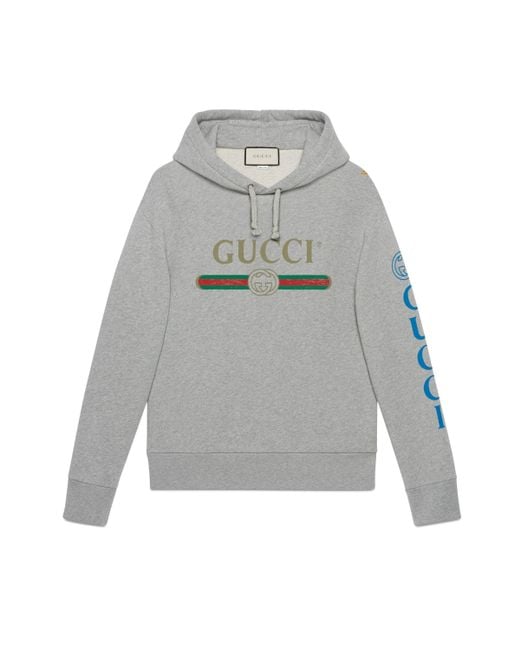 Gucci Pullover mit Logo und Drache in Gray für Herren