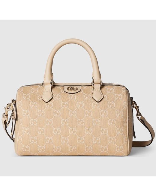 Gucci Natural Ophidia GG Small Top Handle Bag