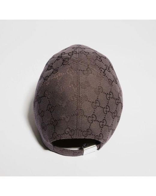 Gucci Brown Gg Cotton Canvas Baseball Hat