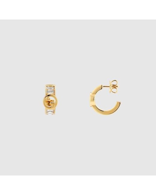 Gucci Metallic Blondie Crystal Mini Earrings