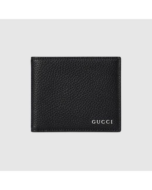 Gucci Black Bi-fold Wallet With Logo for men