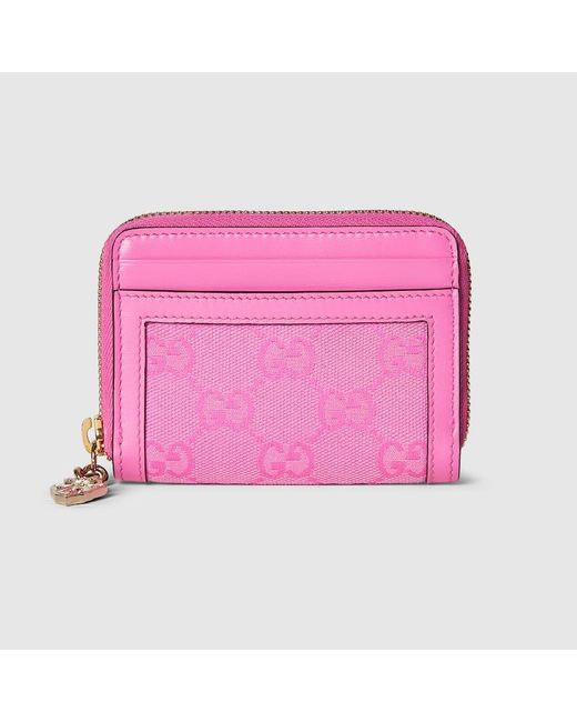 Gucci Pink Luce Mini Zip Wallet