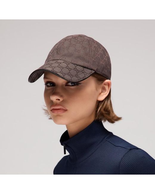 Gucci Brown Gg Cotton Canvas Baseball Hat