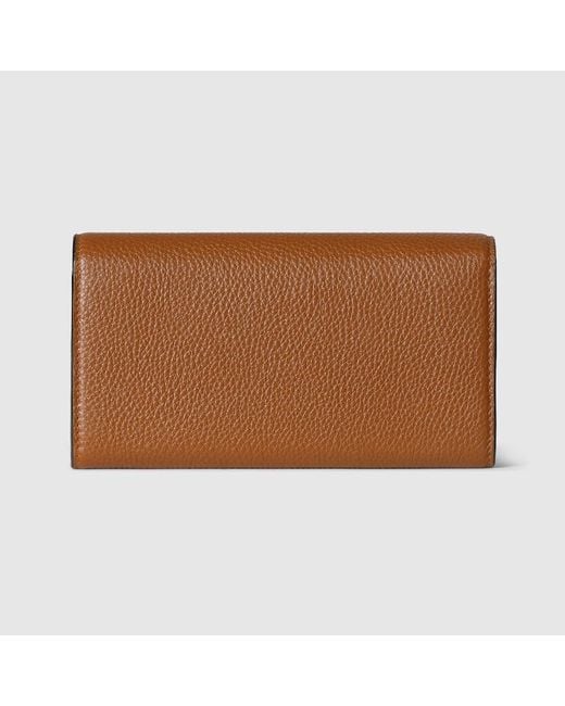 Gucci Brown Softbit Continental Brieftasche