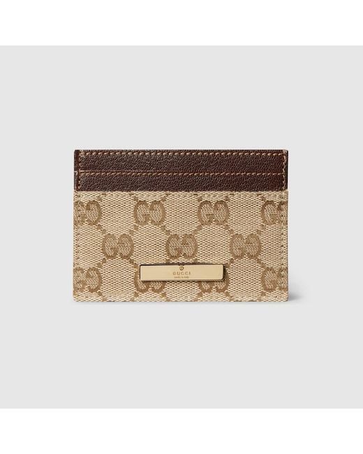 Gucci Metallic Card Case With Plaque