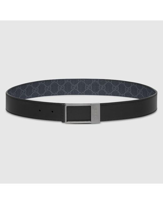 Cinturón Reversible Con Hebilla Rectangular, Talla 100 Gucci de hombre de color Black