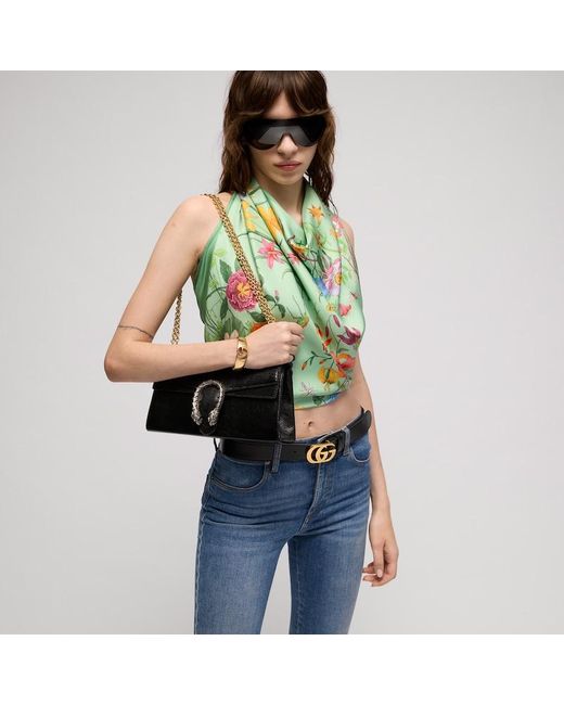 Gucci Green Printed Silk Twill Carré