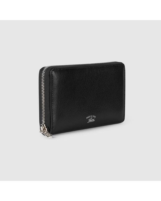 Gucci Black Lira Zip Around Wallet for men