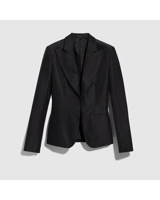 Gucci Black Fine Silk Faille Jacket