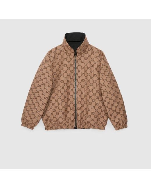 Gucci Brown Reversible Gg Canvas Jacket for men