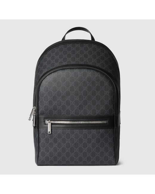 Gucci Black Gg Medium Backpack for men