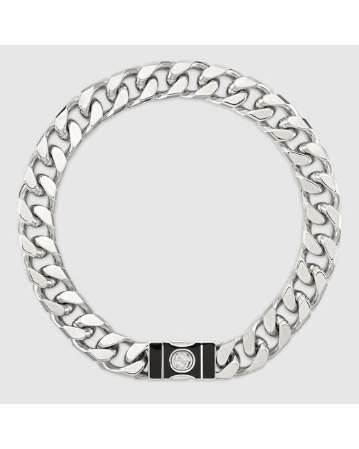 Gucci Metallic Interlocking Chain Necklace for men