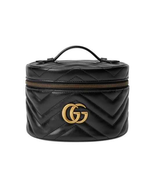 Gucci Black gg Marmont Cosmetic Case