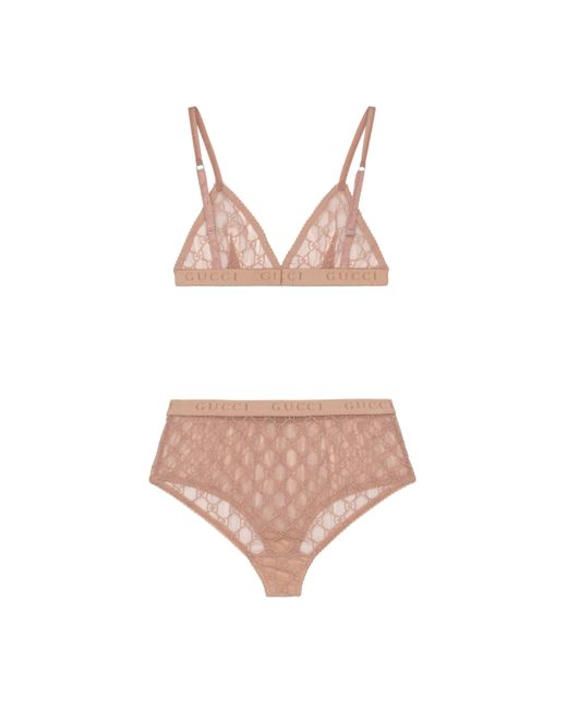 Gucci GG Tulle Lingerie Set in Pink - Lyst