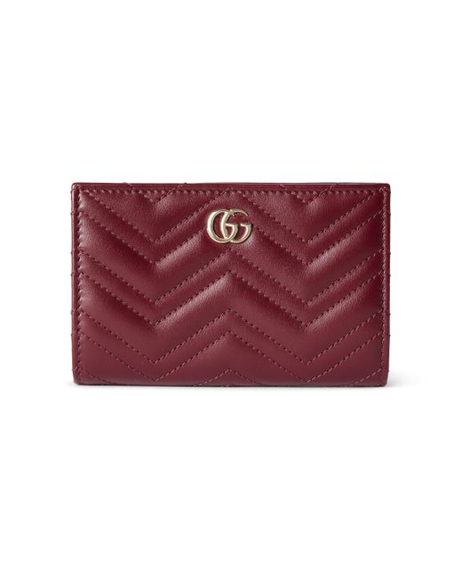Gucci Red GG Marmont Wallet