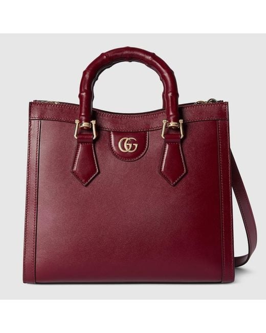 Gucci Red Diana Medium Tote Bag