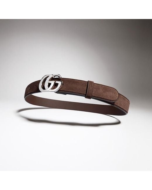 Gucci Brown Belt With Double G Buckle, Size 100