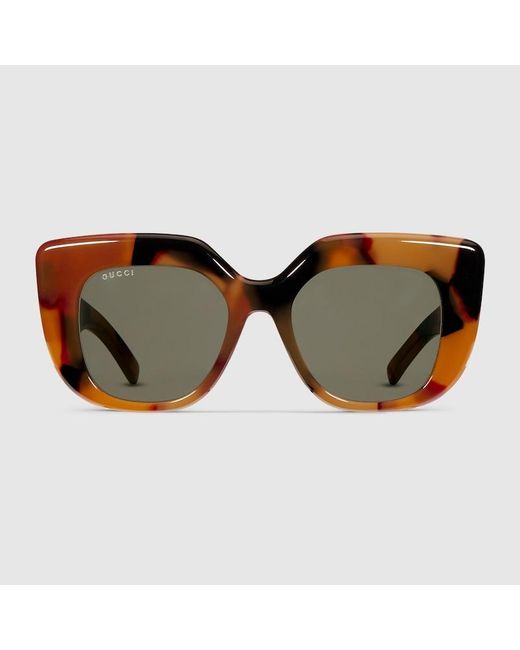 Gucci Brown Square Frame Sunglasses