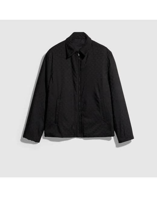Gucci Black Reversible Wool Zip Jacket, Size 58, Ready-To-Wear for men