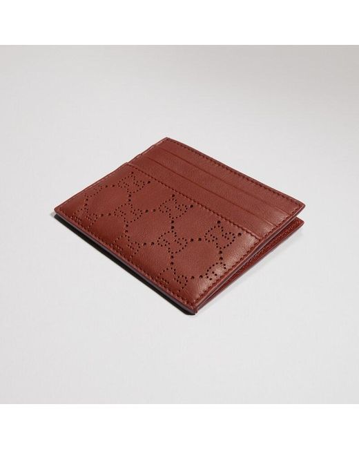 Gucci Red Aria Card Case, Leather for men