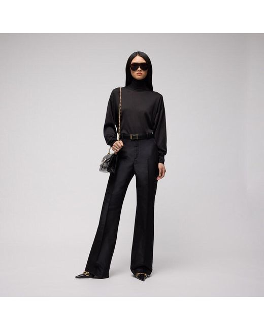 Gucci Black Belt With Squared Buckle, Leather