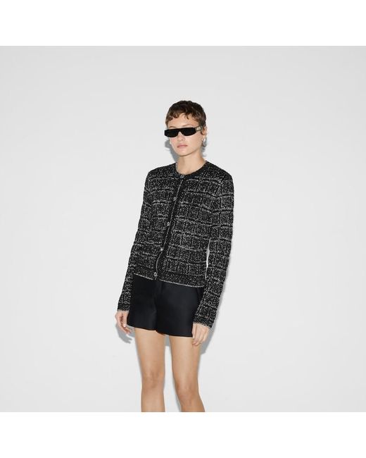 Gucci チェック カーディガン Black