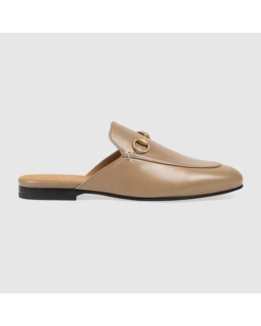 Gucci Brown Slip On Shoes Princetown