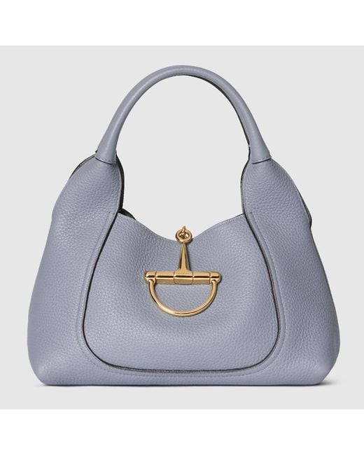 Gucci Blue Softbit Medium Top Handle Bag