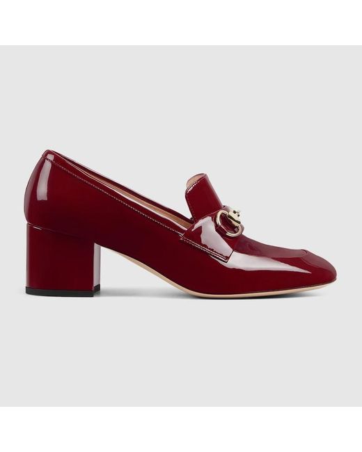 Gucci Red Loafer Pump With Horsebit, Size 35 It