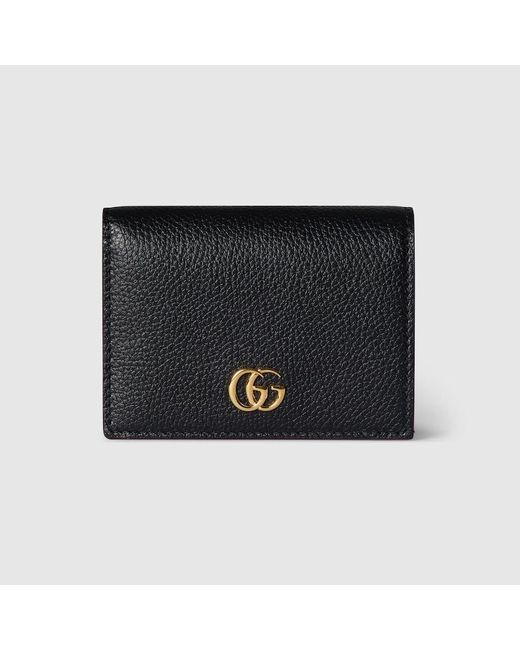 Portafoglio Gg Marmont Bicolore Misura Piccola di Gucci in Black