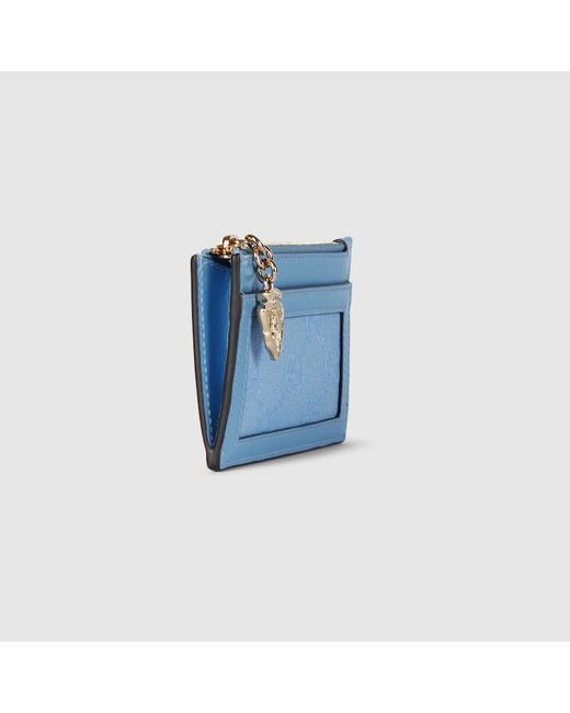 Gucci Blue Luce Card Case Wallet