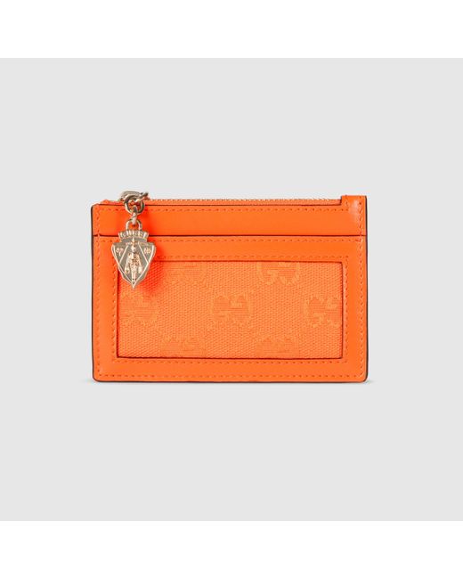 Gucci 〔グッチ ルーチェ〕カードケース ウォレット, オレンジ, GGキャンバス Orange