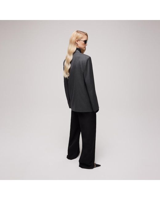 Gucci Black Pinstripe Wool Jacket