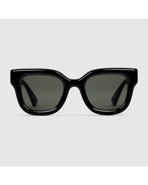 Gucci Black Round Frame Sunglasses