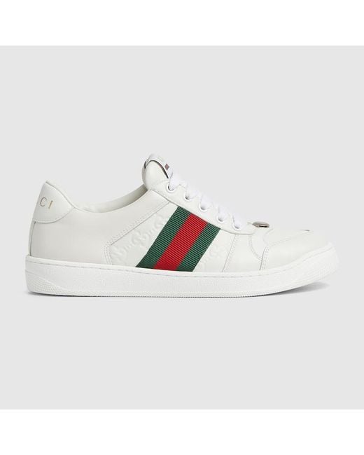 Baskets Screener Pour Gucci en coloris White