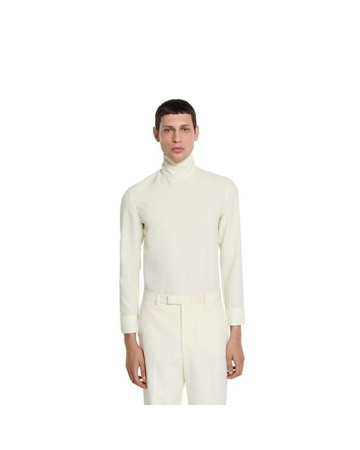 Gucci テクニカルパナマ シャツ, ホワイト, ウェア White