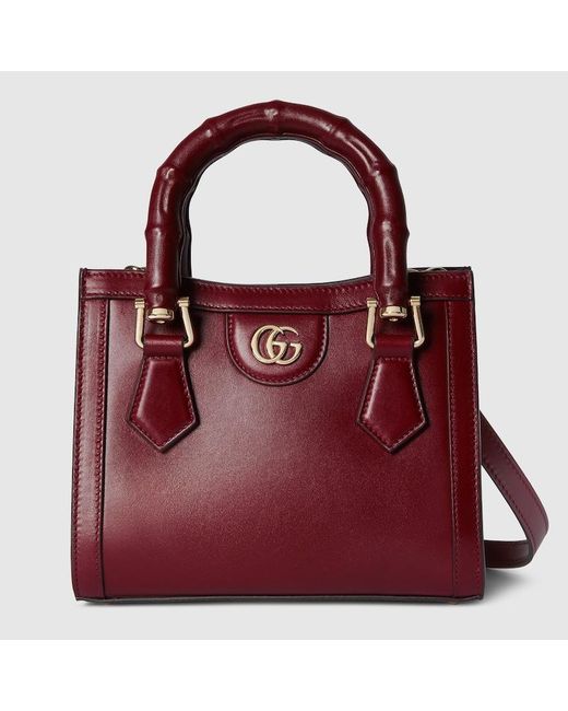 Gucci Red Diana Small Tote Bag