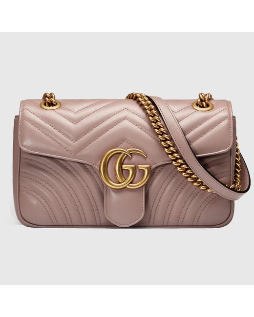 Gucci GG Marmont Matelassé Shoulder Bag in Pink | Lyst