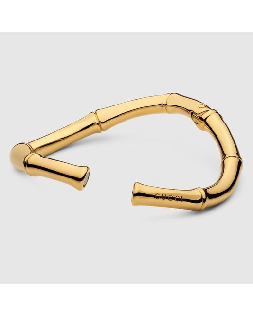 Collier Ras De Cou Bamboo, Taille Gucci en coloris Metallic