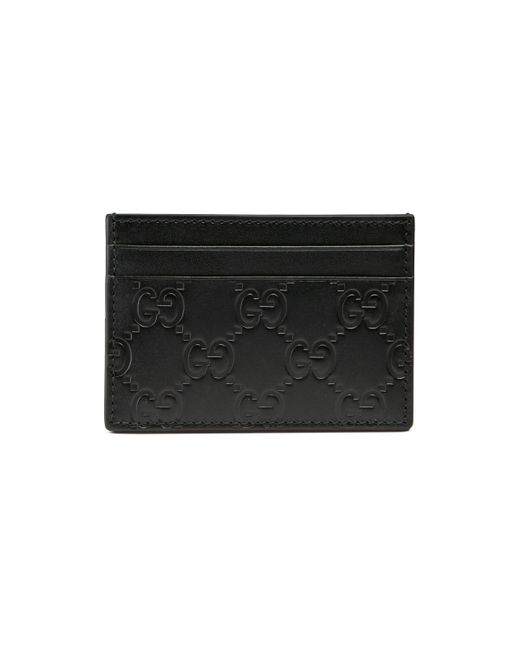 Gucci Leather Signature Money Clip in Black for Men - Lyst
