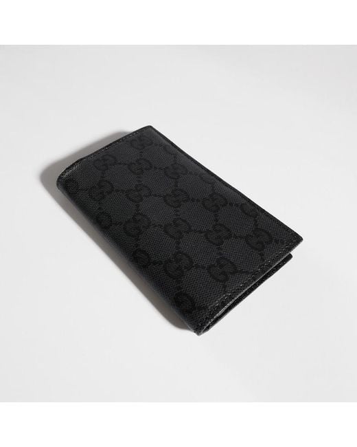 Gucci Black Essence Classic Card Case, Original Gg Fabric for men