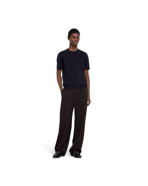 Gucci Black Silk Cotton T-Shirt With Embroidery, Ready-To-Wear for men