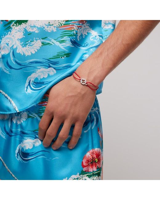 Bracciale A Cordoncino Interlocking di Gucci in Red