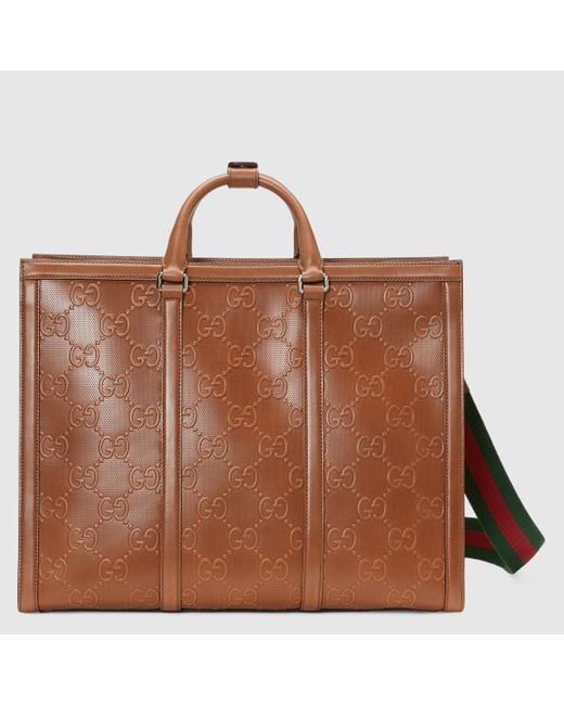 Gucci embossed deals tote